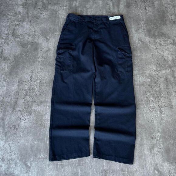 Vintage Y2K Carhartt Style Navy Blue Technical Cargo Utility Pants - Picture 1 of 3